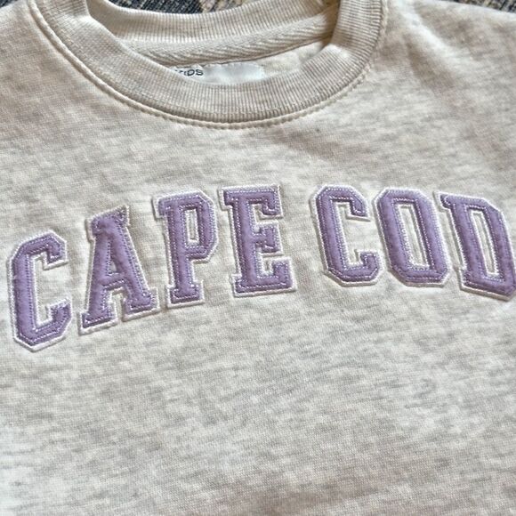 Cuffy’s Kids Cape Cod MA Gray & Purple Embroidered Crewneck Sweatshirt. 6 Months - Picture 3 of 7